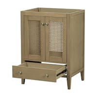 24" Bathroom Vanity Rattan Cabinet with Doors and Drawer - Bed Bath ...